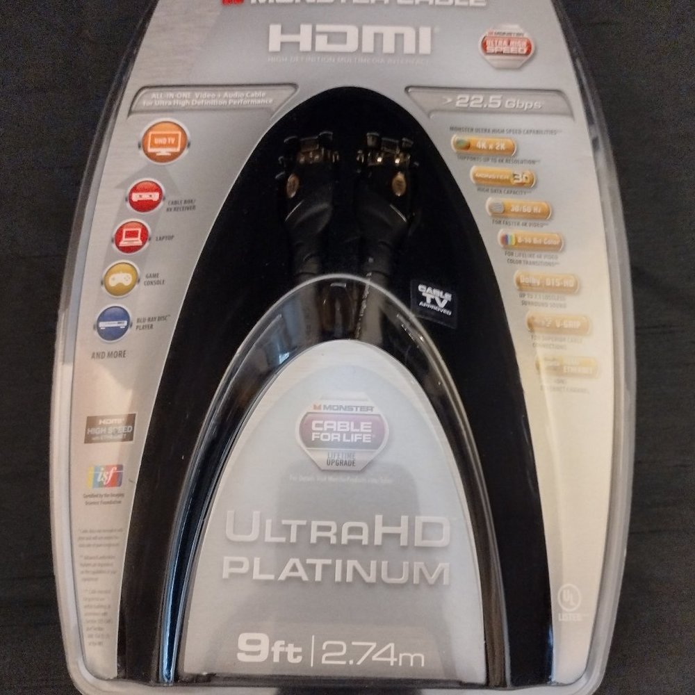 HDMI Monster Cable - 9ft - BRAND NEW SEALED